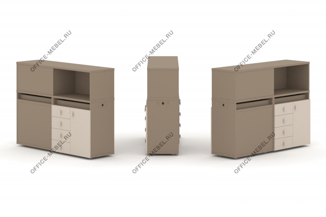 Набор №15. Тумба двойная с надставкой низкой ES.NB.2N-15 на Office-mebel.ru