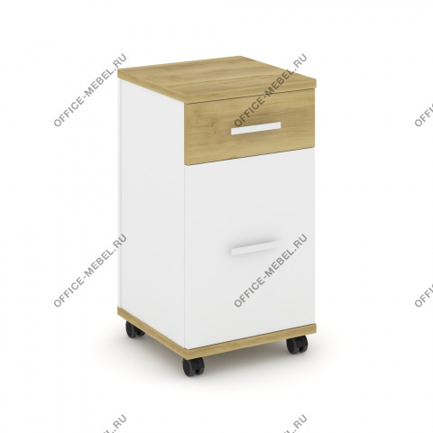 Тумба мобильная 1 ящик + 1 распашной фасад. CN.TUM-011 на Office-mebel.ru