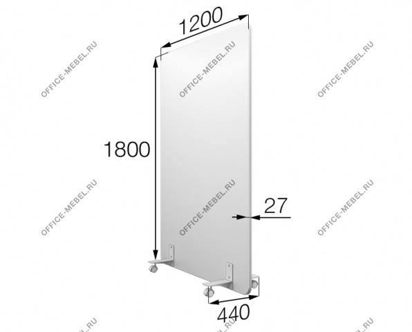 Перегородка на колесах 120/180 mv-120/180 на Office-mebel.ru