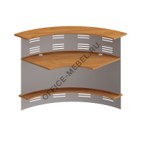 Модуль ресепшен 90 градусов с экраном угловой ФР 469 + ФР 487ХР на Office-mebel.ru