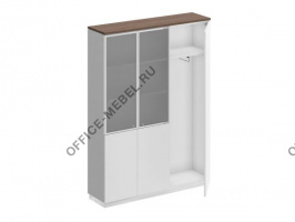 Шкаф комбинированный (документы со стеклом - одежда узкий) СИ 310 на Office-mebel.ru
