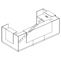 Стойка ресепшен П-образная (полки высокие) А4 9884 на Office-mebel.ru