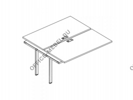 Секция стола рабочей станции на металлокаркасе TRE (2х1600) А4 Б3 178-1 БП на Office-mebel.ru
