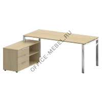 Стол рабочий руководителя с опорной тумбой л\п БГ.СРТ-5.8  на Office-mebel.ru