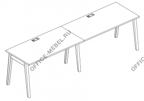 Рабочая станция (2х120) АЛ 9013-2 на Office-mebel.ru