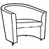 Мягкая мебель для офиса Кресло (стационарное, пластиковые опоры) 2 на Office-mebel.ru 1