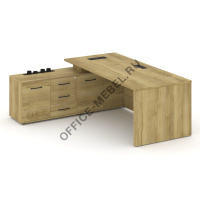 Стол руководителя с электрификацией  на опорной тумбе Л/П CS.D-SRGE-22 (L) на Office-mebel.ru
