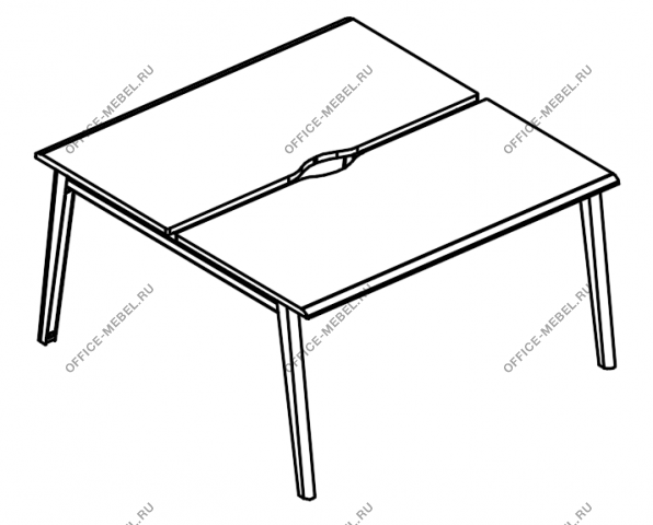 Рабочая станция (2х120) каркас МТ 1 скос МР Б1Б 173.02 на Office-mebel.ru
