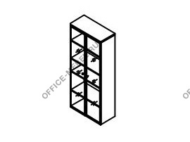 Шкаф большие алюминиевые двери FLS332 на Office-mebel.ru
