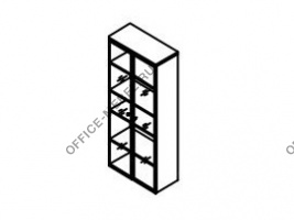 Шкаф большие алюминиевые двери FLS332 на Office-mebel.ru
