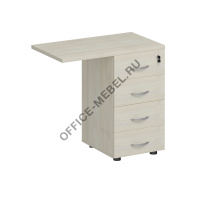 Тумба приставная 4-х ящичная с замком К310 на Office-mebel.ru