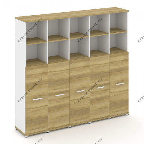 Шкаф пять узких секций, 5 ниш (5 фасадов ЛДСП, 3 ниши) CN.STU-554 на Office-mebel.ru