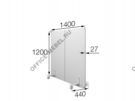 Перегородка на колесах 140/120 mv-140/120 на Office-mebel.ru