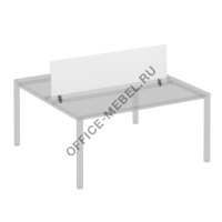 Экран для рабочей станции 140 на сером металлокаркасе К.С 847 на Office-mebel.ru
