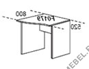 Приставка-стол фигурная (левый) Karstula F0180 на Office-mebel.ru