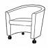 Мягкая мебель для офиса Кресло мобильное (колесные опоры) 1 на Office-mebel.ru 1