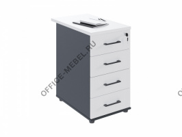 Тумба приставная с замком на верхний ящик MDF402+MDF404 на Office-mebel.ru