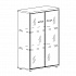 Шкаф средний со стеклом в алюминиевой рамке А4 9367 БП на Office-mebel.ru 1