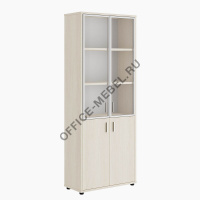 Шкаф для бумаг со стеклом с алюминиевой рамой TRD28550601 на Office-mebel.ru