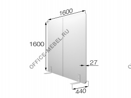 Перегородка без колес fx-160/160 на Office-mebel.ru