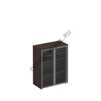 Шкаф для документов средний со стеклянными дверьми МЕ 312 на Office-mebel.ru