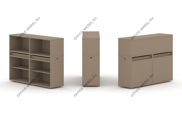 Набор №1. Тумба двойная с надставкой низкой ES.NB.2N-1 на Office-mebel.ru