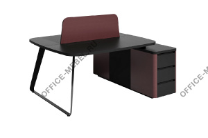 Рабочая станция на 2 места с опорной тумбой DRV122.G3388 на Office-mebel.ru