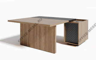 Стол квадратный с вставкой и тумбой Л/П EVO103/SX.U003 на Office-mebel.ru