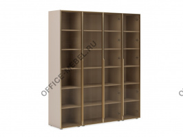 Шкаф с 4-мя стеклянными дверями AU1820/GBL/S.U999 на Office-mebel.ru