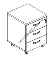 Тумба выкатная 3-ящичная с замком А4 204 на Office-mebel.ru