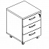 Тумба выкатная 3-ящичная с замком А4 204 на Office-mebel.ru 1