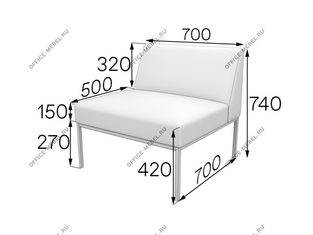 Мягкая мебель для офиса Секция A1 на Office-mebel.ru