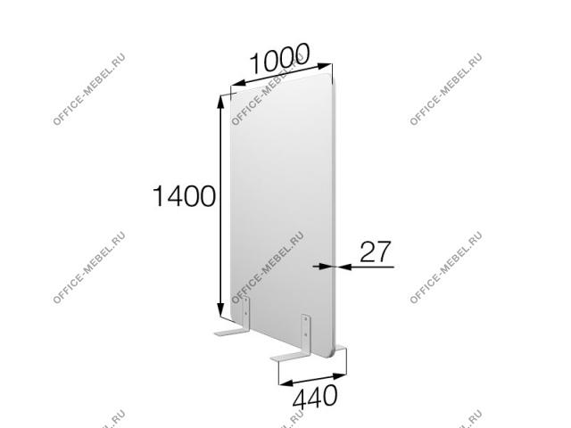 Перегородка без колес fx-100/140 на Office-mebel.ru