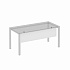 Экран для стола 180 защитный (ДСП) на сером металлокаркасе К.С 815  на Office-mebel.ru 1
