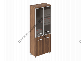 Шкаф низ-ДСП, верх-стекло высокий 016/013/038/019 на Office-mebel.ru