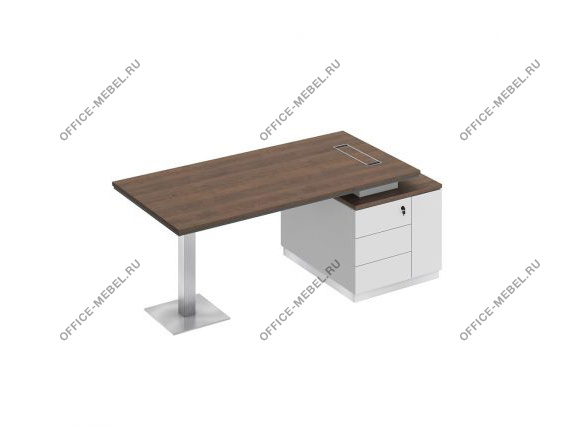 Стол руководителя на опорной тумбе (левый/правый) СИ 105 на Office-mebel.ru