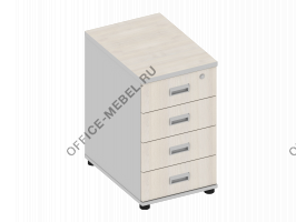 Тумба приставная с замком на верхний ящик MDF404 на Office-mebel.ru