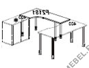 Приставка-стол с фигурной столешницей (левый, телескопические опоры) Periscope F2182 на Office-mebel.ru