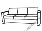 Трехместный диван 3 на Office-mebel.ru