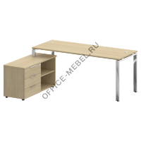 Стол рабочий руководителя с опорной тумбой л\п БГ.СРТ-4.8  на Office-mebel.ru