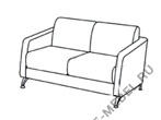 Двухместный диван 2 на Office-mebel.ru