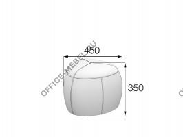 Пуф треугольный диаметр 500мм СТ-50 на Office-mebel.ru