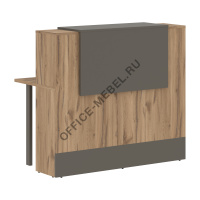 Стойка ресепшен прямая EDR 136, Дуб Денвер светлый на Office-mebel.ru