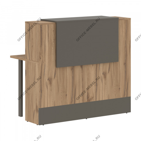 Стойка ресепшен прямая EDR 136, Дуб Денвер светлый на Office-mebel.ru