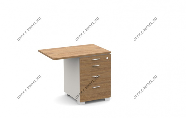 Тумба приставная с метабоксами и замком на 1 ящик G-230 на Office-mebel.ru