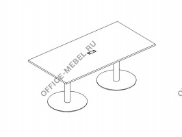Стол для переговоров на опорах-колоннах А4 ХР 122 БП на Office-mebel.ru