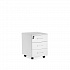 тумба подкатная базовая 80T004 W3W3 alum на Office-mebel.ru 1