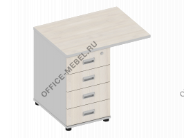 Тумба приставная с замком на верхний ящик MDF405 на Office-mebel.ru