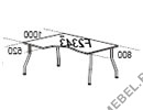 Стол рабочий фигурный (левый, изогнутые металлические ноги) Fansy F2344 на Office-mebel.ru