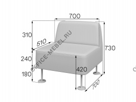 Модуль 1-местный СМ-1 на Office-mebel.ru